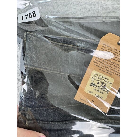 Vtg True Religion Mens Ricky Flap Straight Tiger Camo Jeans Size 26 NWT USA Made - Picture 16 of 16